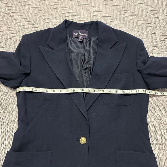 Vintage Ralph Lauren purple label navy blazer size 12 - Picture 7 of 8
